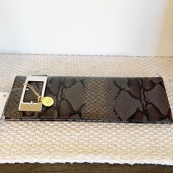 NWT BIG BUDDHA Santa Barbara Faux Snakeskin Evening Purse Clutch Handbag - Picture 1 of 5